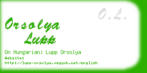orsolya lupp business card